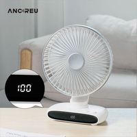 Ventilateur oscillant multifonction à affichage numérique automatique Ventilateur portable à télécommande de table/murale avec voyants lumineux