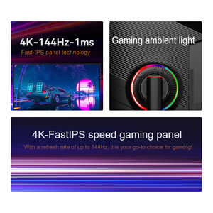 จอมอนิเตอร์สำหรับเล่นเกม144Hz UIP 32นิ้วความละเอียด4K ความละเอียด G-SYNC & AMD FreeSync DP - Product Image 3