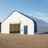 Tente de stockage industrielle à double treillis, structure en acier, montage rapide, design moderne, fournisseur de tentes