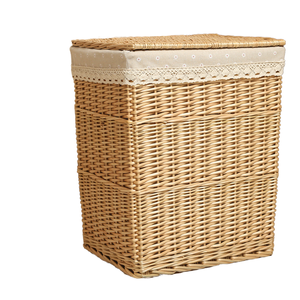 <span class=keywords><strong>Panier</strong></span> <span class=keywords><strong>à</strong></span> <span class=keywords><strong>linge</strong></span> pliable multifonction en osier écologique et organisateur de rangement pour salle de bain et jouets - Product Image 1