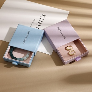 Puppysew hộp đồ trang sức với vải dưới trang sức ngăn kéo hộp handmade Vòng đeo tay Vòng cổ bông tai đóng gói hộp với logo - Product Image 2