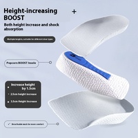 Semelles intérieures sportives EVA rehaussantes de 1,5 cm pour hommes avec soutien de la voûte plantaire à sept points, demi-semelles invisibles pour femmes, pour chaussures plates