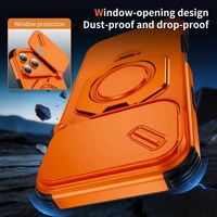 Coque antichoc 2-en-1 avec béquille et protection d'objectif coulissante pour iPhone 17 Pro Max