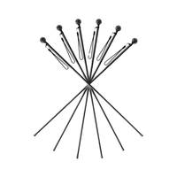 Bâtons de marche en fibre de carbone Civilization, compacts, antidérapants, ultralégers, durables, noirs, pour personnes âgées, portables, pour l'extérieur