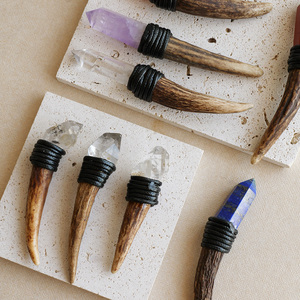 Vente en gros : <span class=keywords><strong>Baguette</strong></span> de cristal naturel de <span class=keywords><strong>diamant</strong></span> de Herkimer en forme de bois de cerf, outil d'altier pour la guérison énergétique Reiki et l'équilibrage énergétique, idéal pour les cadeaux - Product Image 5