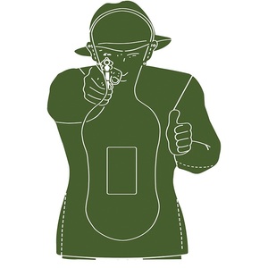 Autocollants d'entraînement de tir à l'arc en plein air, motif silhouette humaine, camouflage vert, lot de 100 - Product Image 6