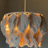 Lampe suspendue nuage de luxe moderne en coton tissé respirant 100% anti-statique pour salon