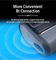 K419 203dpi Printer Barcode Termal Kompatibilitas Ce/Mobile Lebar Cetak Dapat Disesuaikan 46-110mm Antarmuka Usb Untuk Ritel