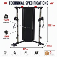 Appareil de musculation multifonctionnel à double poulie pour entraînement complet du corps, barre de traction, machine de musculation pour la maison