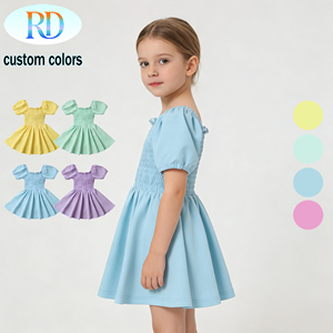 <span class=keywords><strong>Abito</strong></span> Estivo da <span class=keywords><strong>Bambina</strong></span> Ruidian con Maniche a Sbuffo, Blu Chiaro, Morbido ed Elastico in Nylon, Vestito Sportivo Casual da <span class=keywords><strong>Principessa</strong></span> - Product Image 1