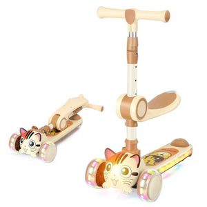 Monopattino per bambini 3 in <span class=keywords><strong>1</strong></span> pieghevole SL0813 EN71 con sedile e barra di spinta per genitori, monopattino per bambini piccoli - Product Image 1