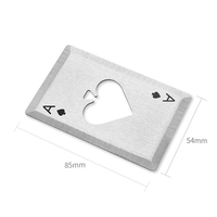Décapsuleur de carte de logo d'impression laser d'acier inoxydable en métal personnalisé pour l'article promotionnel de barre