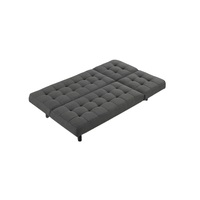 Canapé Futon gris foncé Biscuit capitonnage dossier de siège 1pc canapé appui-tête réglable convertit en Chaise canapé