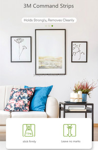 Kait dan <span class=keywords><strong>Loop</strong></span> perekat otomatis pengencang dinding bersih menghilangkan masker lengket untuk gambar gantung, kecil (S) Ukuran - Product Image 6