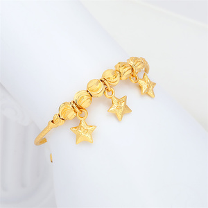JXX sıcak satış Dubai 24k altın kaplama çocuklar ayarlanabilir tel charm bileklik bileklik toptan bilezik ile charms kadınlar - Product Image 5
