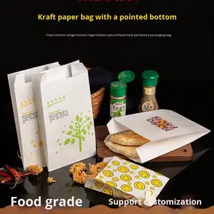 Bolsas de Papel para Llevar Comida Hechas a Medida, Fondo Puntiagudo, Estilo Acordeón, Boca Alta y Baja, Marca <span class=keywords><strong>Cheng</strong></span> <span class=keywords><strong>Huang</strong></span>, 11*4*16 - Product Image 2