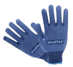 7G sécurité bleu coton des deux côtés PVC points gants de travail en vrac gant de travail de protection pour les travaux de jardin - Product Image 1