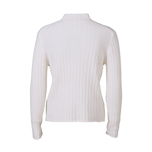 Suéter de <span class=keywords><strong>lana</strong></span> de Invierno para <span class=keywords><strong>mujer</strong></span> personalizado más popular, Tops de punto finos bordados de <span class=keywords><strong>cuello</strong></span> <span class=keywords><strong>alto</strong></span> informales - Product Image 3