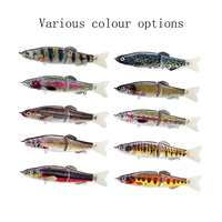 190mm/64.7g appât bionique à naufrage lent S natation deux sections naseux appât de poisson vif appât dur du pêcheur pour eau douce et eau salée