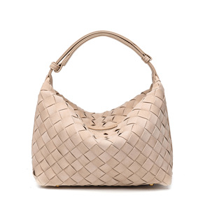 Women's Lady Fashion Handmade Weaving Luxury Vintage Woven Soft Suede PU Leather Waterproof Portable Underarm Beach <b>Bag</b> Flowers - Product Image 5