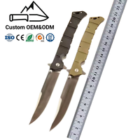 Navaja Plegable con Hoja de Acero 8Cr13Mov, Punta Clip, Mango de Fibra de Nylon y Anilla de Pulgar para EDC, Camping y Uso al Aire Libre, Venta al por Mayor, OEM
