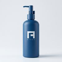 Flacon pompe rond en HDPE personnalisé de luxe 50-300ml pour cosmétiques, soins de la peau et des cheveux, emballage professionnel pour salon, marque privée