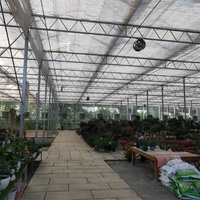 Serre hydroponique Venlo Système de refroidissement trempé Filet d'ombrage Agriculture Serre en verre multi-travée