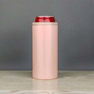 Vaso de acero inoxidable personalizado 12Oz Cerveza Oem Enfriadores de latas de vacío para latas altas y delgadas - Product Image 4