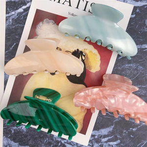 WoW Sheila 4" 10cm LOGO PERSONALIZZATO Ingrosso Fermagli per capelli grandi in acetato di cellulosa, Mollette a becco d'anatra, Accessori per capelli di tendenza - Product Image 3