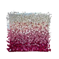 Mur de fleurs artificielles en rose rouge, pivoine et hortensia, rideau suspendu pour toile de fond de mariage, décoration de la Saint-Valentin