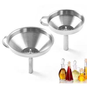 อุปกรณ์ครัวพกพา สแตนเลส พร้อมด้ามจับโลหะ SS18/0 กรวยขนาดใหญ่พร้อมที่กรองแบบถอดได้ อุปกรณ์เสริมในครัว - Product Image 1