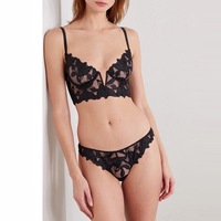 Nouvelle Lingerie Sexy 2026 pour Femme Adulte, avec Armatures, Respirante, Décolleté Plongeant, Broderie Fleur de Lys, en Maille Ultra-Fine, Effet Gainant