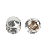 Vis sans tête hexagonales en acier inoxydable 304 DIN 914 A2-21H de précision avec pointe conique