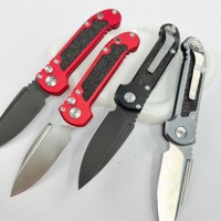 Couteau de poche WJS LUDT avec manche en aluminium CNC multicolore et lame satinée pour le quotidien et la collection
