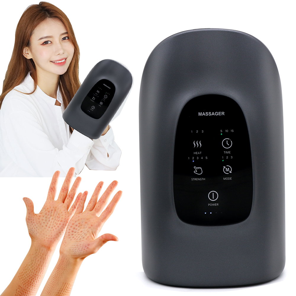 Best seller Cordless elettrico di compressione del punto di pressione dell'aria terapia elettrico più caldo mano giapponese magico massaggiatore con il calore