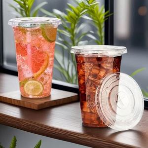 Gobelets jetables en PET transparents de 89 mm, 10-24 oz, avec logo personnalisé pour jus, thé boba, bière - Product Image 3