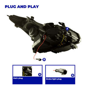 Conjunto de Faros Delanteros LED Secuenciales DRL para Infiniti G37 2008-2013, 72W, 6000 Lúmenes, 6000K, 12V, Conexión Directa - Product Image 4