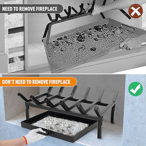 Grille <span class=keywords><strong>de</strong></span> foyer en fer avec 6 barres <span class=keywords><strong>de</strong></span> <span class=keywords><strong>support</strong></span>, pour poêle d'intérieur et <span class=keywords><strong>extérieur</strong></span>, <span class=keywords><strong>support</strong></span> pour bois <span class=keywords><strong>de</strong></span> chauffage - Product Image 3