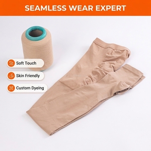 Hilo de Tejer de Spandex/Poliéster Crudo a Precio de Fábrica ACY 2075/36f, Tacto Suave para Calcetines - Product Image 2