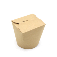 Boîte à nouilles en papier kraft réutilisable, imperméable, haut de gamme, écologique, pour nouilles, pâtes, à emporter et de stockage
