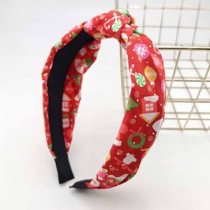 Serre-tête en tissu noué de 2,5 cm de large, rembourré, pour Noël, accessoires de cheveux festifs pour les fêtes de fin d'année et coiffures quotidiennes - Product Image 3