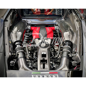 ชุดฝาครอบช่องเครื่องยนต์คาร์บอนไฟเบอร์รุ่นท็อปสำหรับ488 preg 488 GTB - Product Image 2