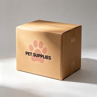 Boîte d'expédition personnalisée pour fournitures pour animaux de compagnie, boîte en carton ondulé résistante et imperméable, boîte d'expédition pour le commerce électronique