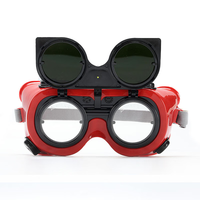 TOBA3 masque oculaire de soudage à clapet lunettes miroir en polycarbonate résistant à l'usure aux étincelles lumineuses
