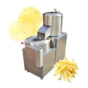 Factory Price 600kg/h Peeling Rinsing Slicing Stripping All in One <b>Potatoes</b> Cutting Machine for French Fries - Product Image 5