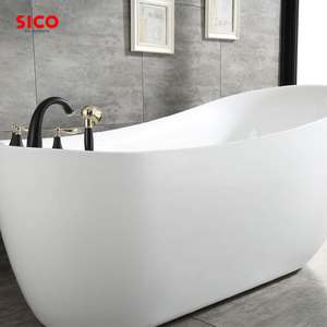 <span class=keywords><strong>Baignoire</strong></span> autoportante ovale en acrylique sans couture avec dossier ergonomique - Product Image 6