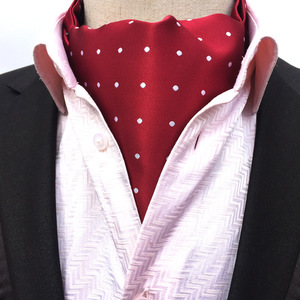 Cravate <span class=keywords><strong>Ascot</strong></span> Jacquard classique personnalisée pour hommes Écharpe en polyester Cravate <span class=keywords><strong>Ascot</strong></span> rétro pour hommes - Product Image 3
