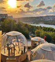 Full House Clear Igloo Glamping Bubble Dome Tente préfabriquée pour l'extérieur High Bubble Dome House