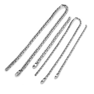 Geometric <b>Titanium</b> Steel Bracelet Unisex <b>Chain</b> Link Jewelry CE096 - Product Image 1