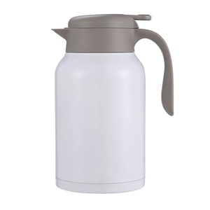 68 oz Double-Walled Stainless Steel Coffee Carafe Thermal Pot <b>for</b> <b>Hot</b> or Cold Beverages with Handle and Lid <b>for</b> Office Use - Product Image 1